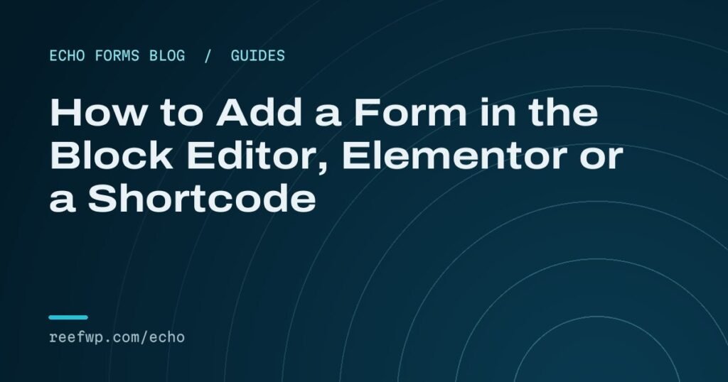 Add form block editor