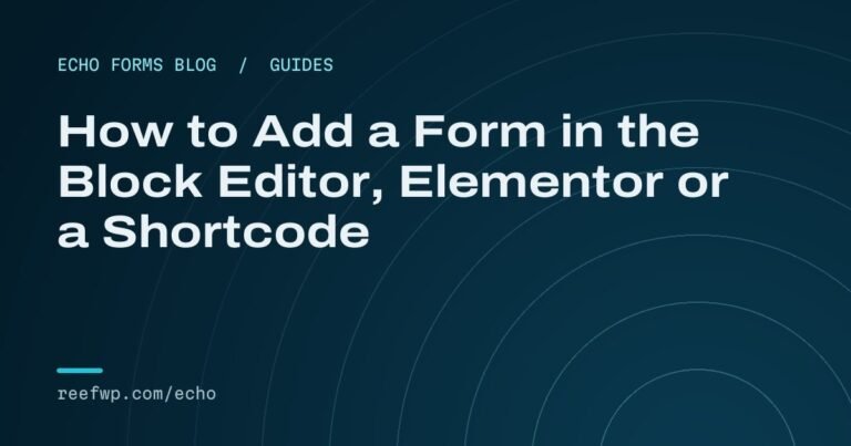Add form block editor