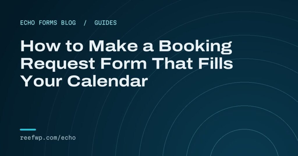 Booking request form wordpress