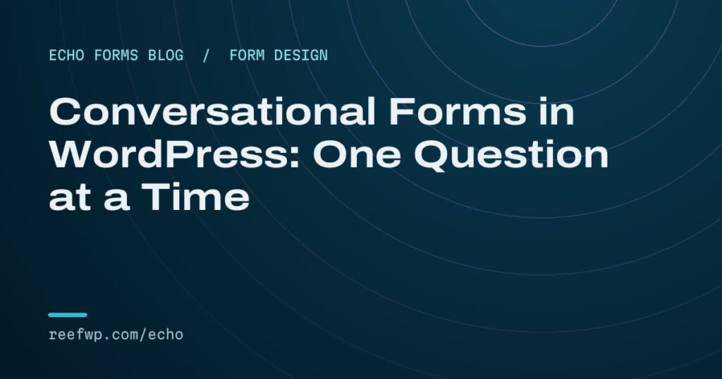 Conversational forms wordpress