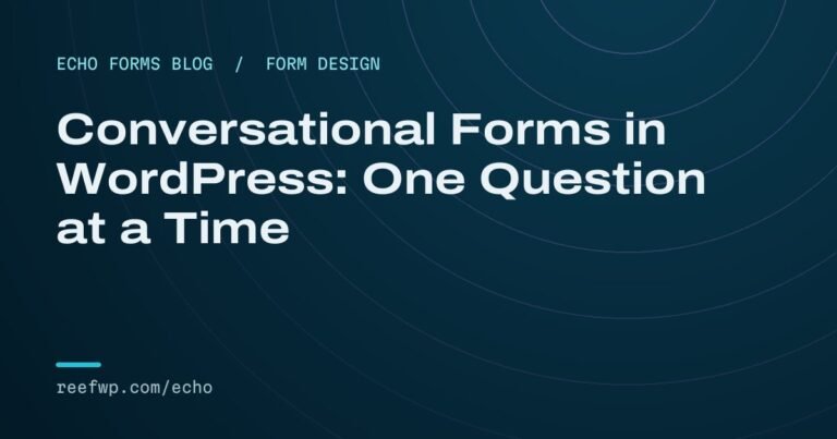 Conversational forms wordpress