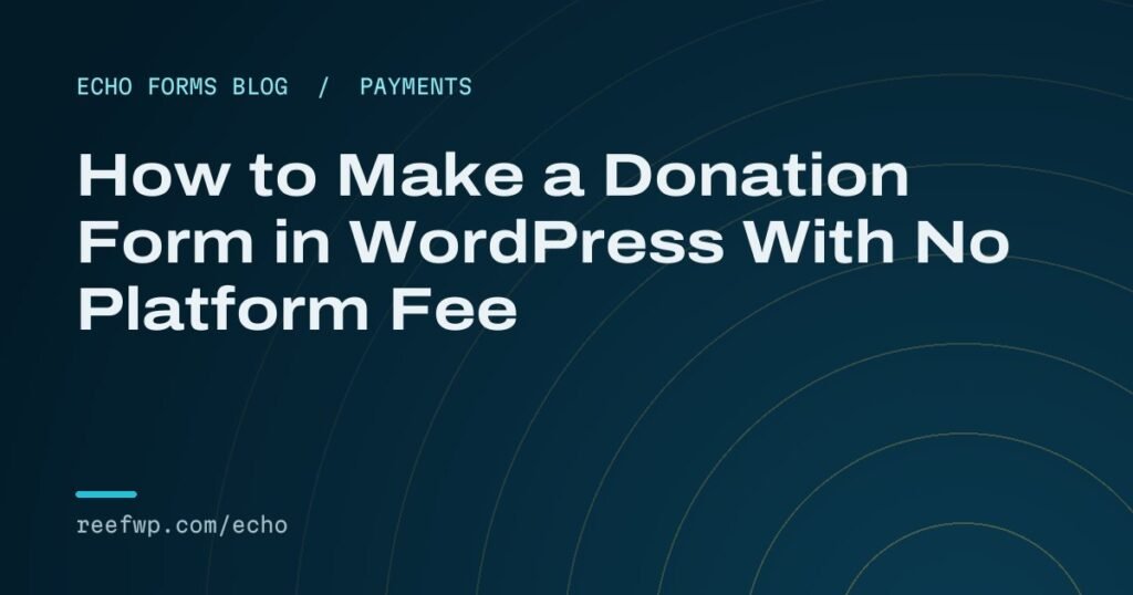 Donation form wordpress