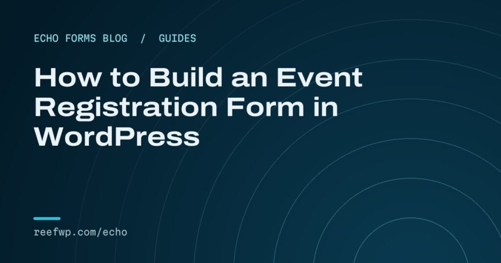 Event registration form wordpress