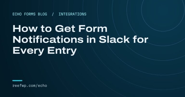 Form notifications slack