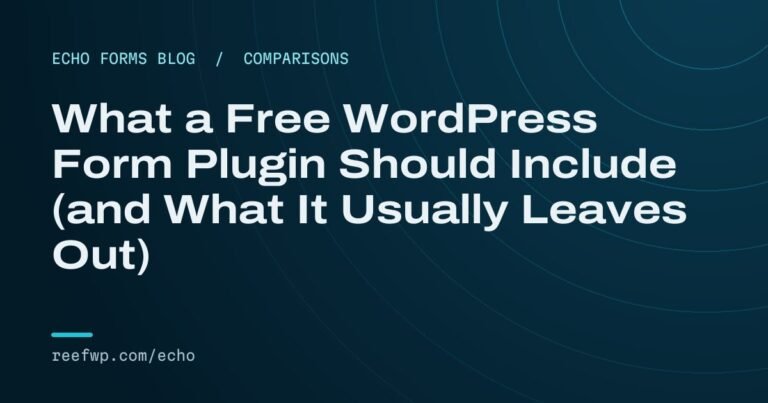 Free wordpress form plugin