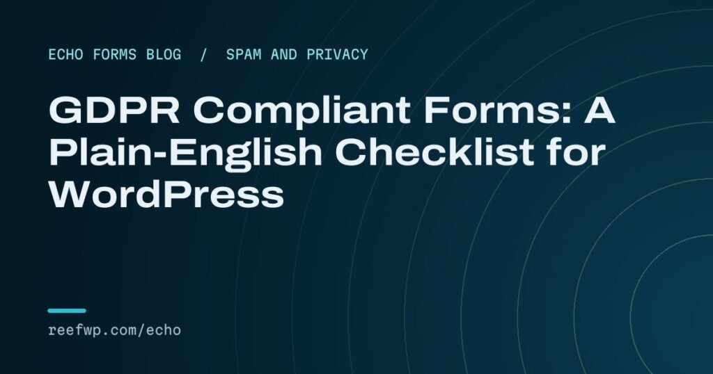 Gdpr compliant forms