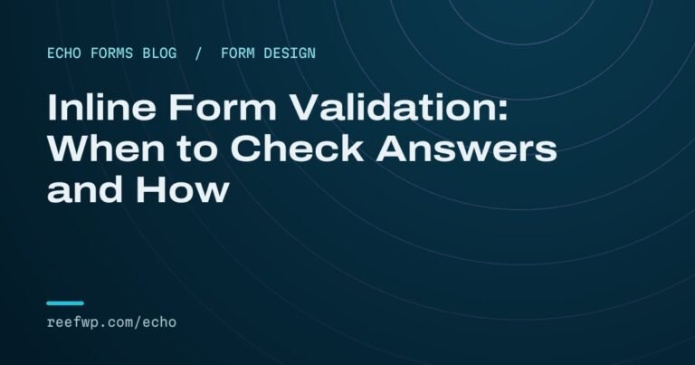 Inline form validation