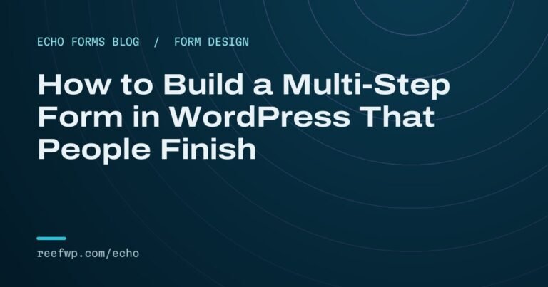 Multi step form wordpress