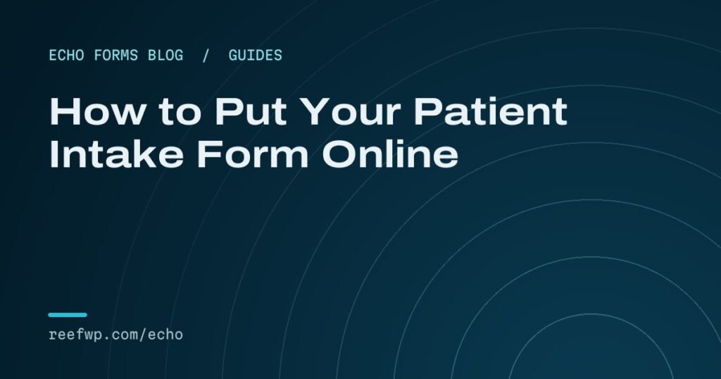 Patient intake form online