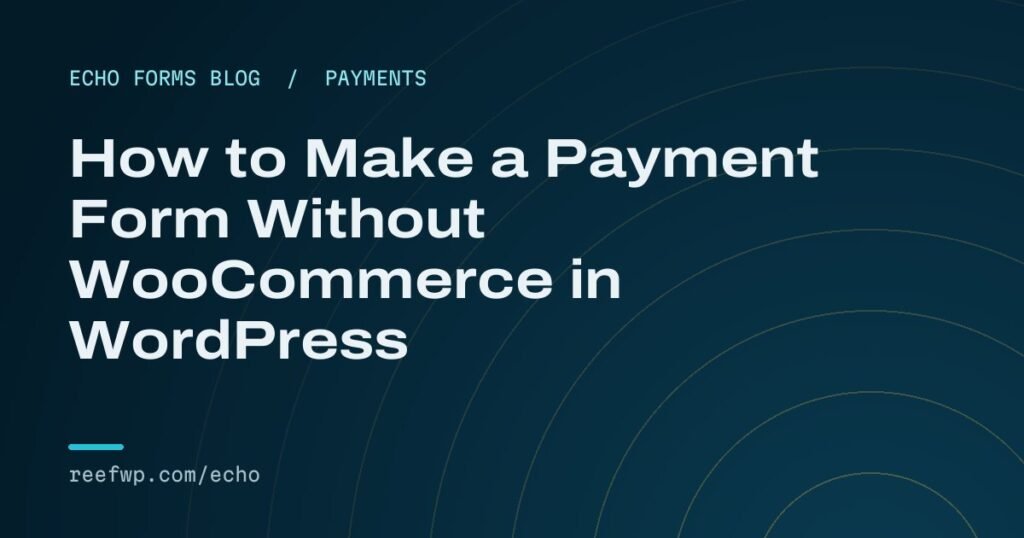 Payment form without woocommerce