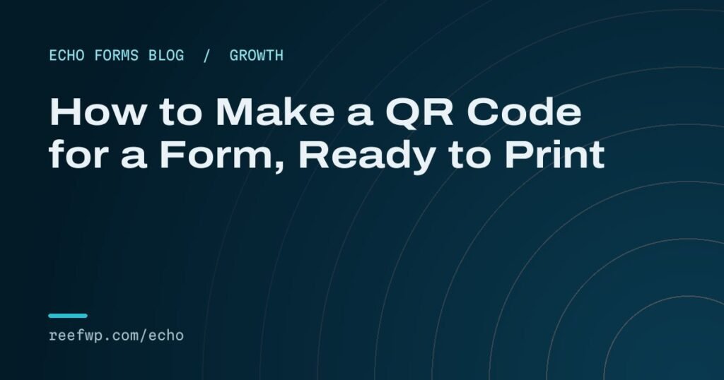 Qr code form