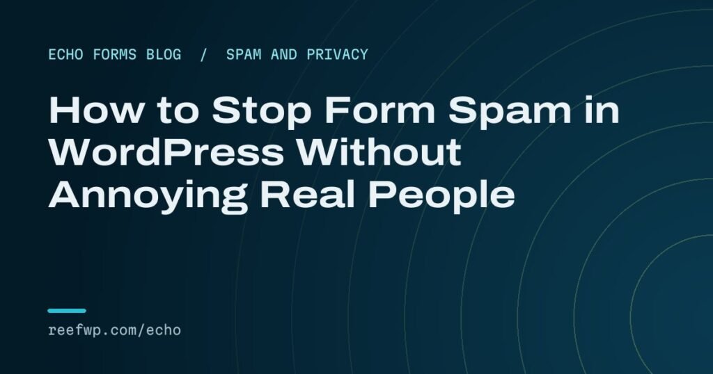 Stop form spam wordpress