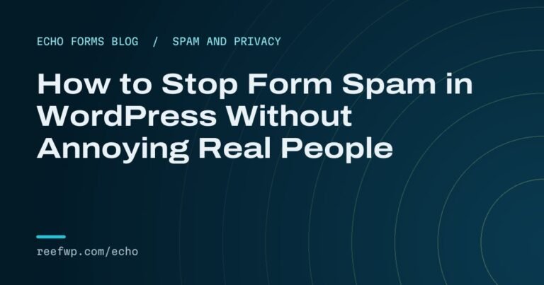 Stop form spam wordpress