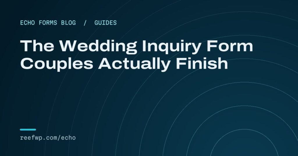 Wedding inquiry form