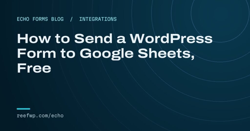 Wordpress form to google sheets