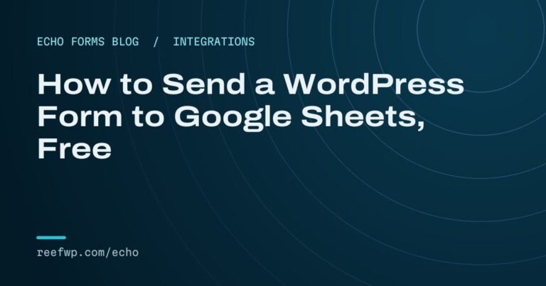 Wordpress form to google sheets