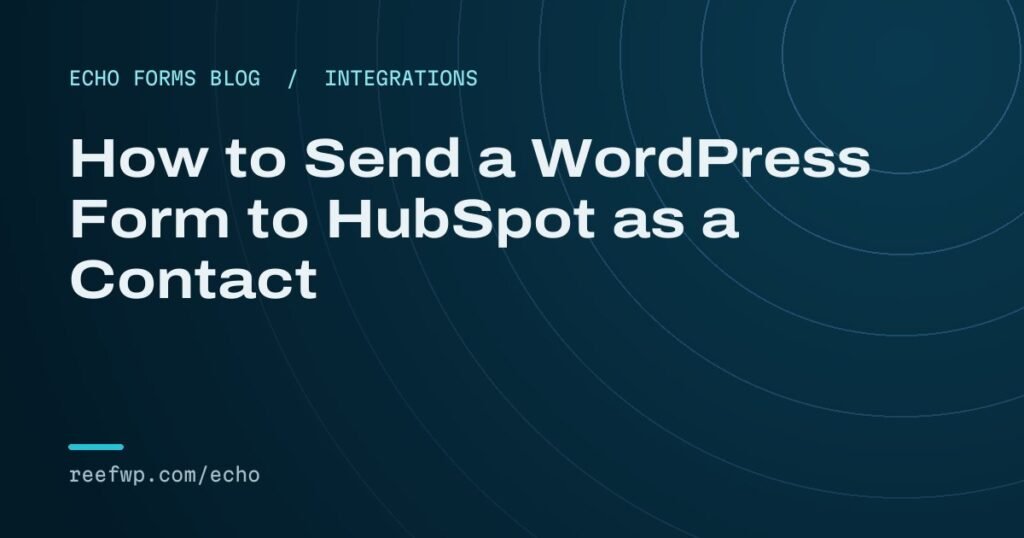 Wordpress form to hubspot