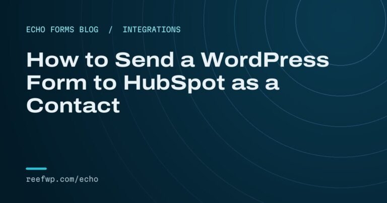 Wordpress form to hubspot
